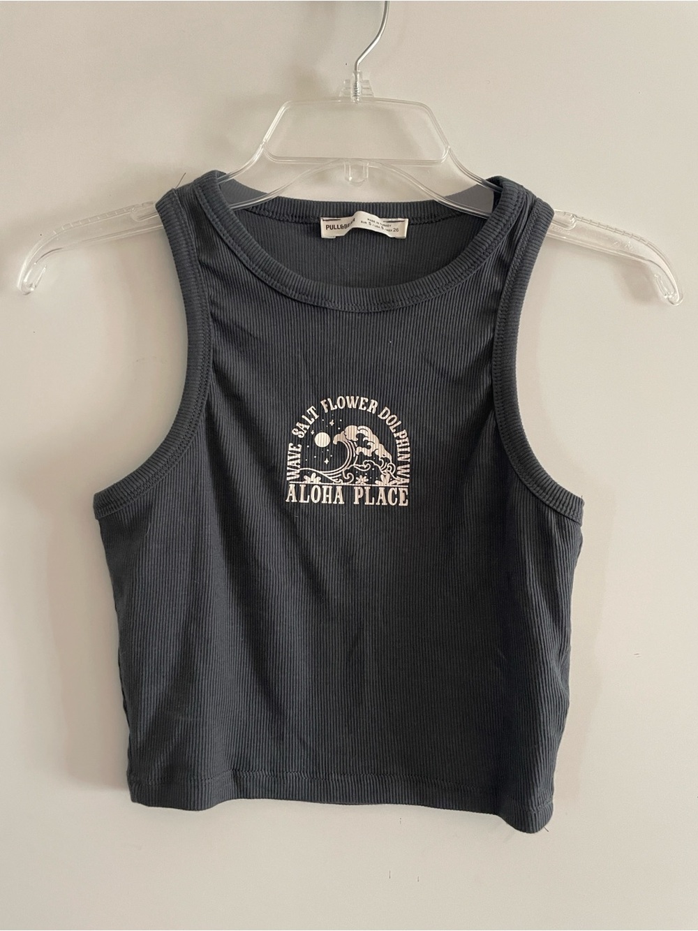 Grey Cropped Tank Top